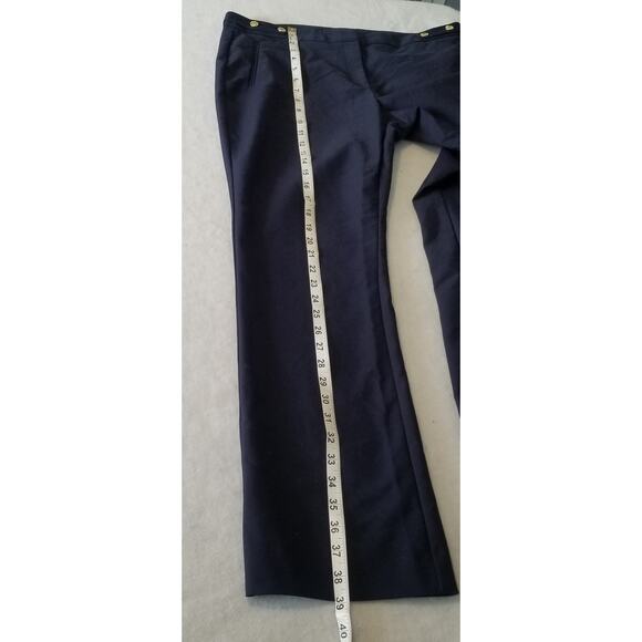 Anne Klein Women's Gold Button Detail Career Pants - Blue - Picture 7 of 8
